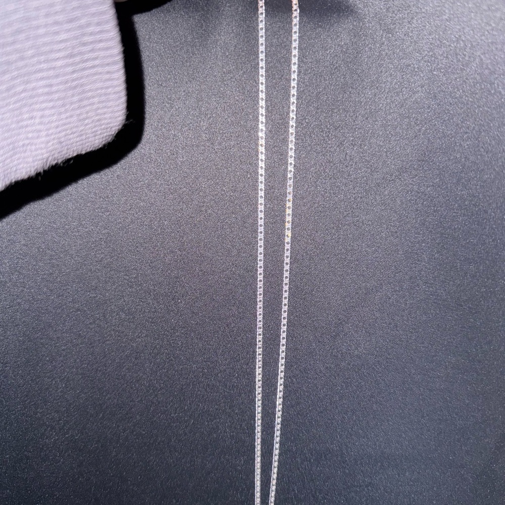 925 Sterling Silver Double Rombo Chain Necklace